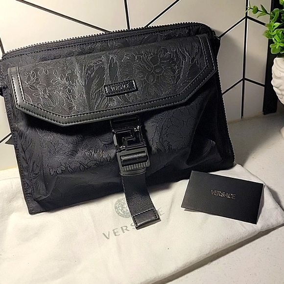 NEW VERSACE CLUTCH nylon barrocco full set - Picture 3 of 14
